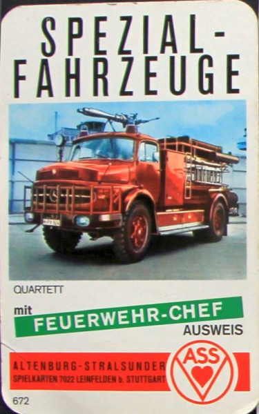 Altenburg Spielkarten "Spezial-Fahrzeuge" 1974 Cardgame (10506)